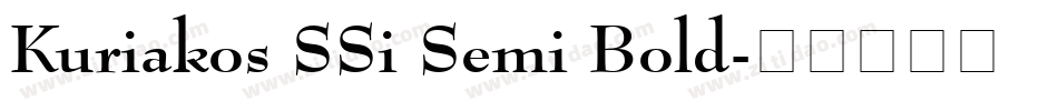 Kuriakos SSi Semi Bold字体转换